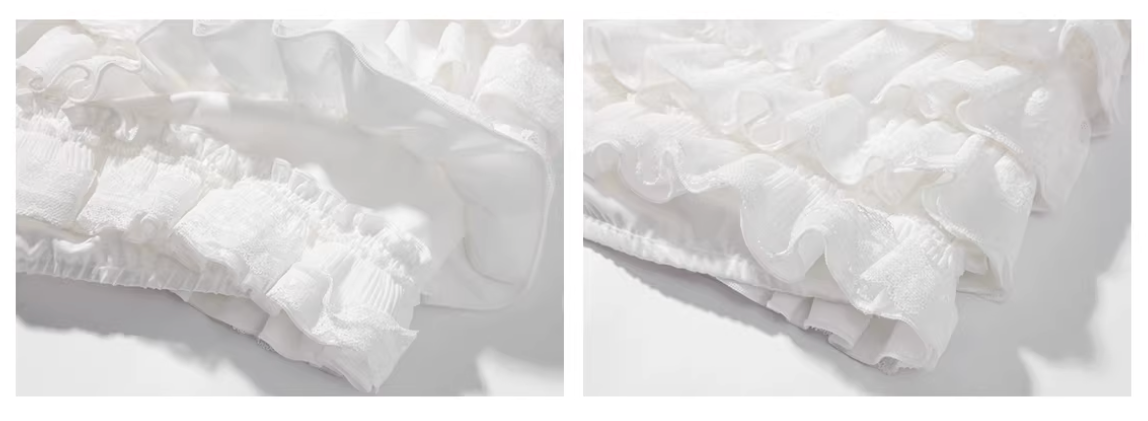 White Lace Cami Frill Skirt ホワイトレースキャミ フリルスカート
