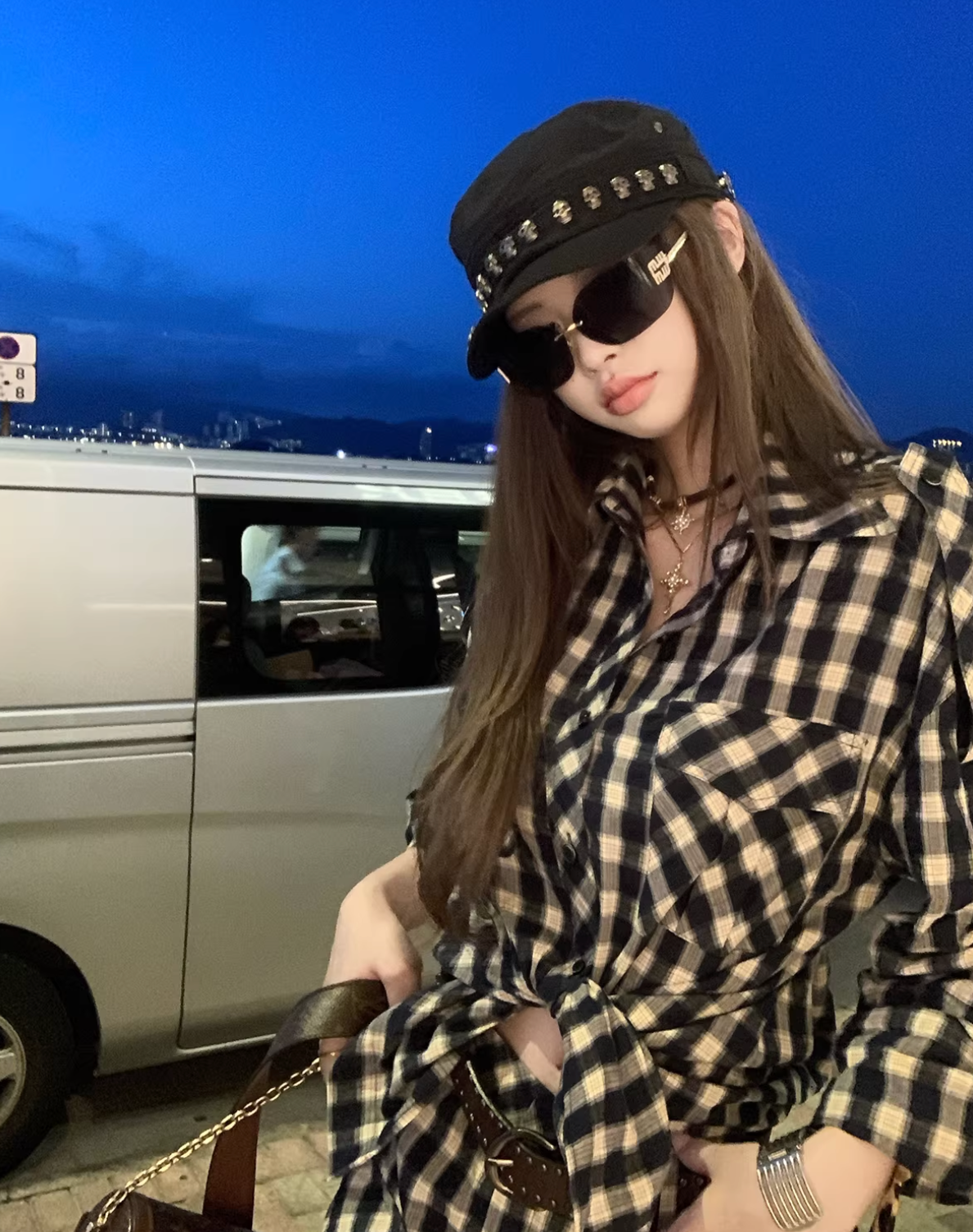 Check Shirts Skirt setup チェック シャツ スカート セットアップ