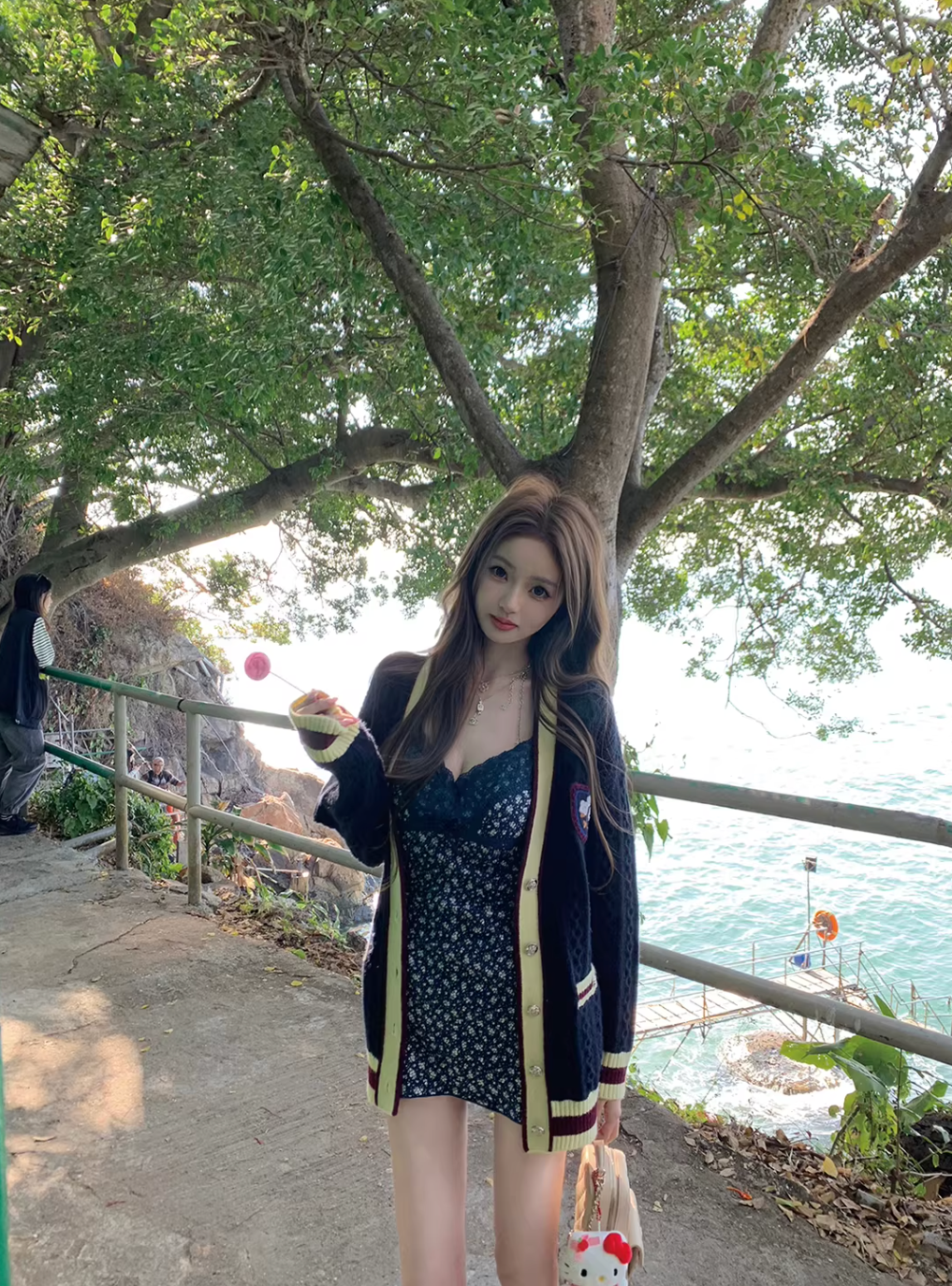 Knit Line Vtop Skirt Cardigan  ニットライン ブイトップ カーディガン