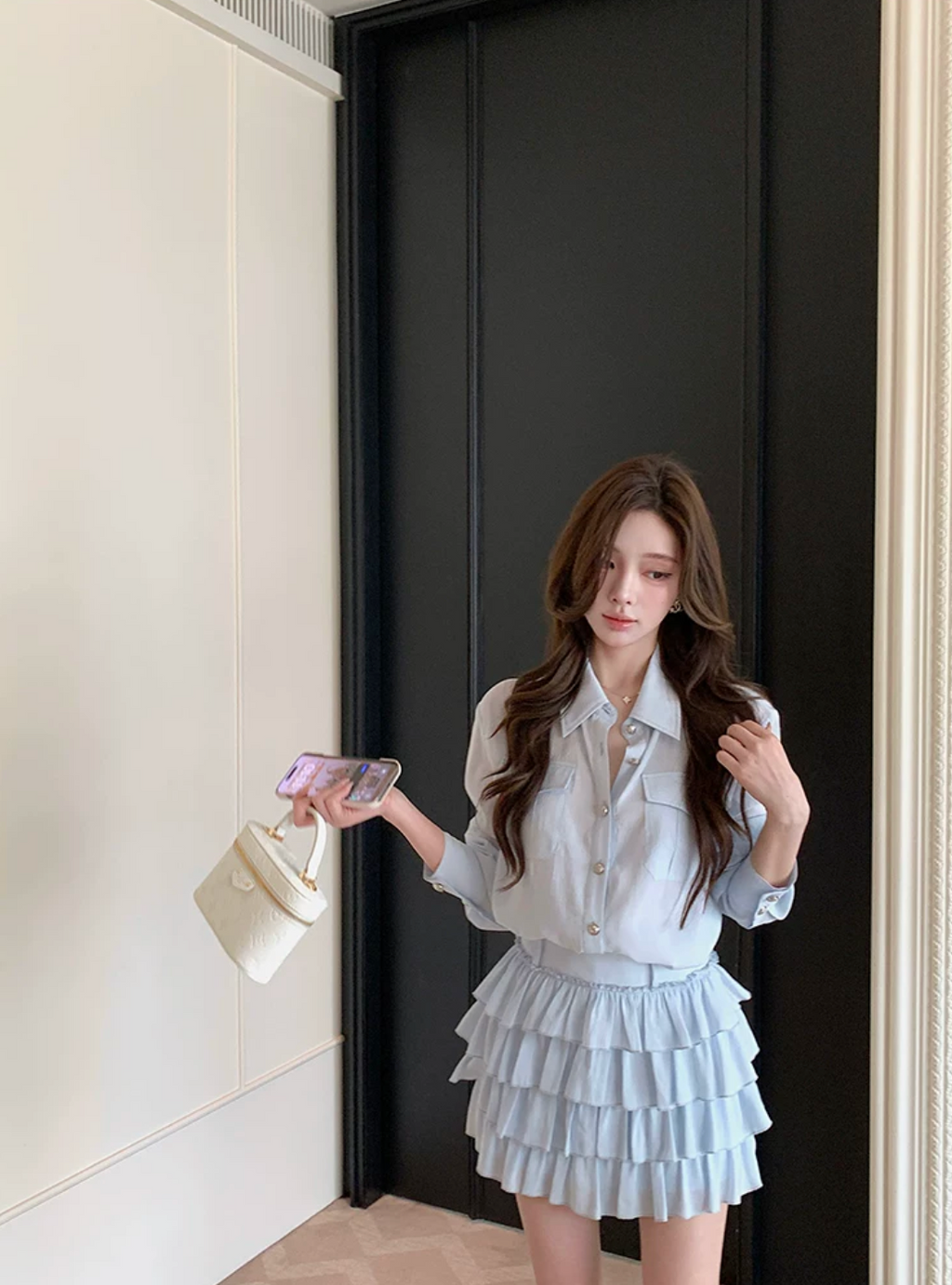 Shirts & Frill Skirt Set up シャツ＆フリルスカート セットアップ