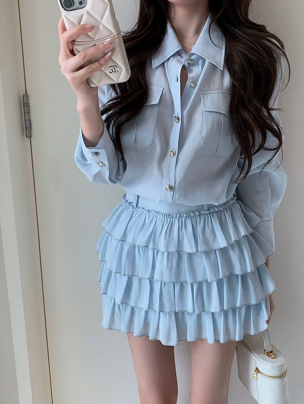 Shirts & Frill Skirt Set up シャツ＆フリルスカート セットアップ