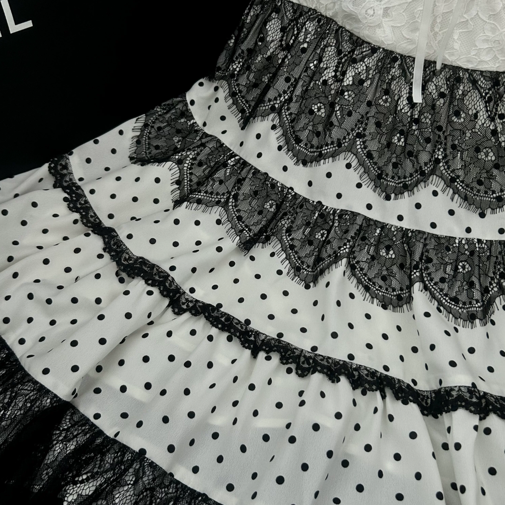 Dot Lace French Dress ドット レース フレンチ ドレス