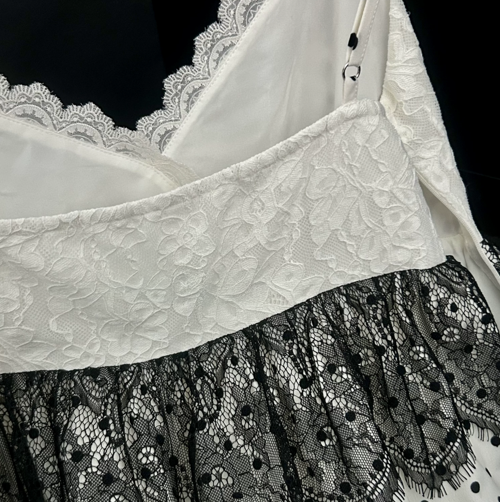 Dot Lace French Dress ドット レース フレンチ ドレス