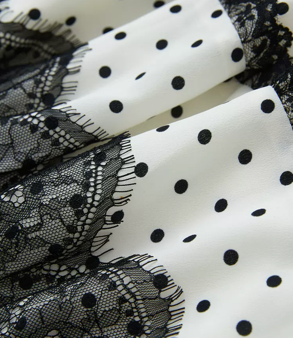 Dot Lace French Dress ドット レース フレンチ ドレス