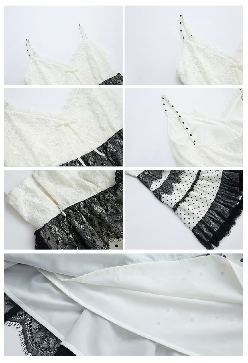 Dot Lace French Dress ドット レース フレンチ ドレス