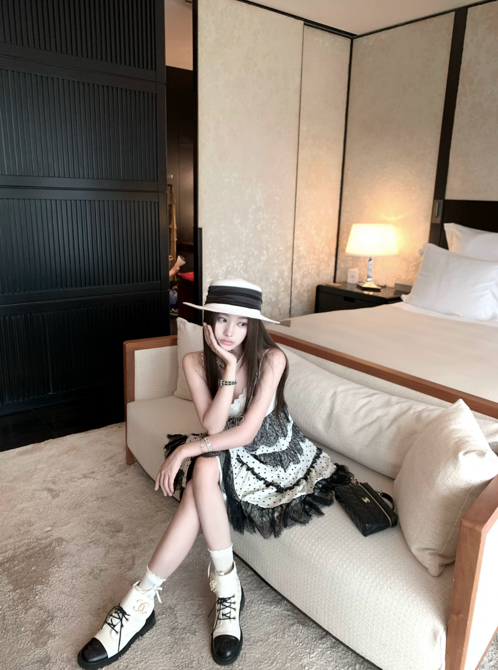 Dot Lace French Dress ドット レース フレンチ ドレス