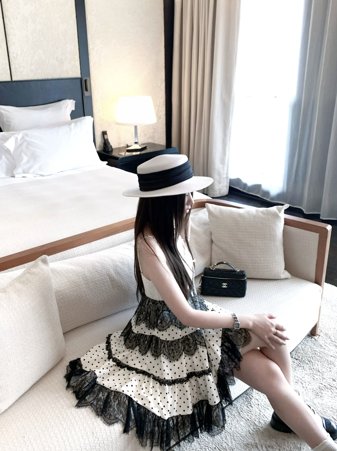Dot Lace French Dress ドット レース フレンチ ドレス