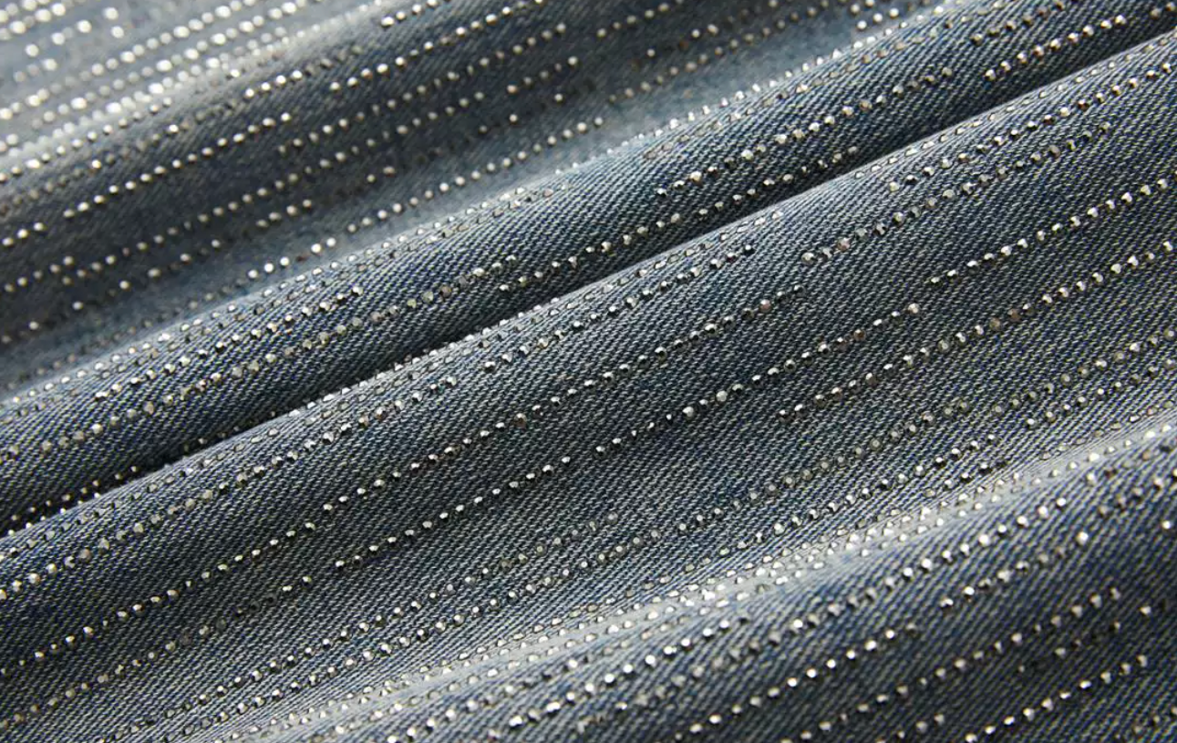 Full Line Stone Washed Denim フル ラインストーン ウォッシュド デニム