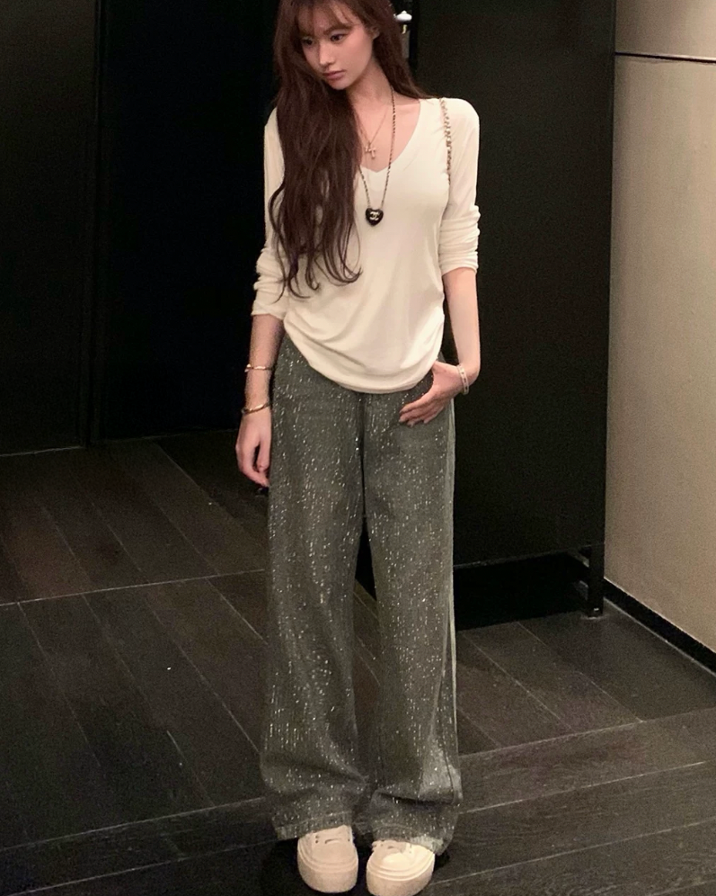 Full Line Stone Washed Denim フル ラインストーン ウォッシュド デニム