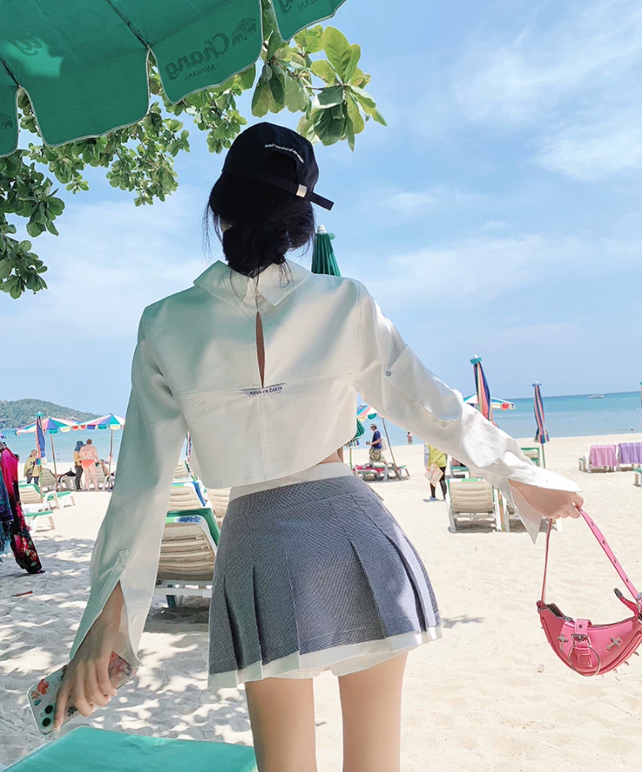 Pleppy short Shirts Plaets Skirt プレッピーショートシャツ プリーツスカート