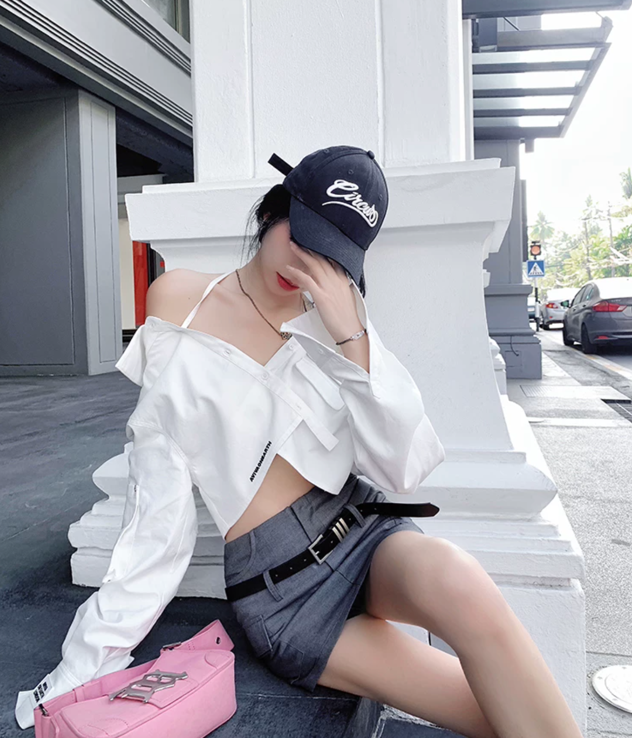 Pleppy short Shirts Plaets Skirt プレッピーショートシャツ プリーツスカート