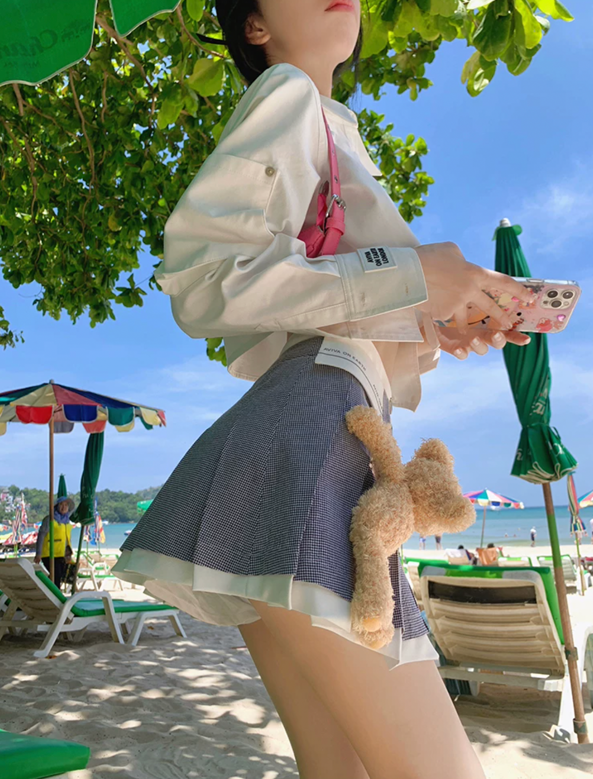 Pleppy short Shirts Plaets Skirt プレッピーショートシャツ プリーツスカート