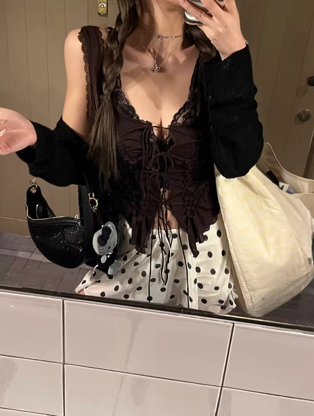Lace Ribbon Cami レース リボン キャミ