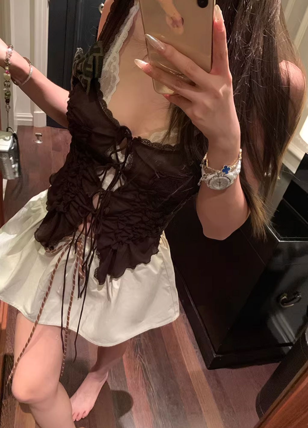 Lace Ribbon Cami レース リボン キャミ
