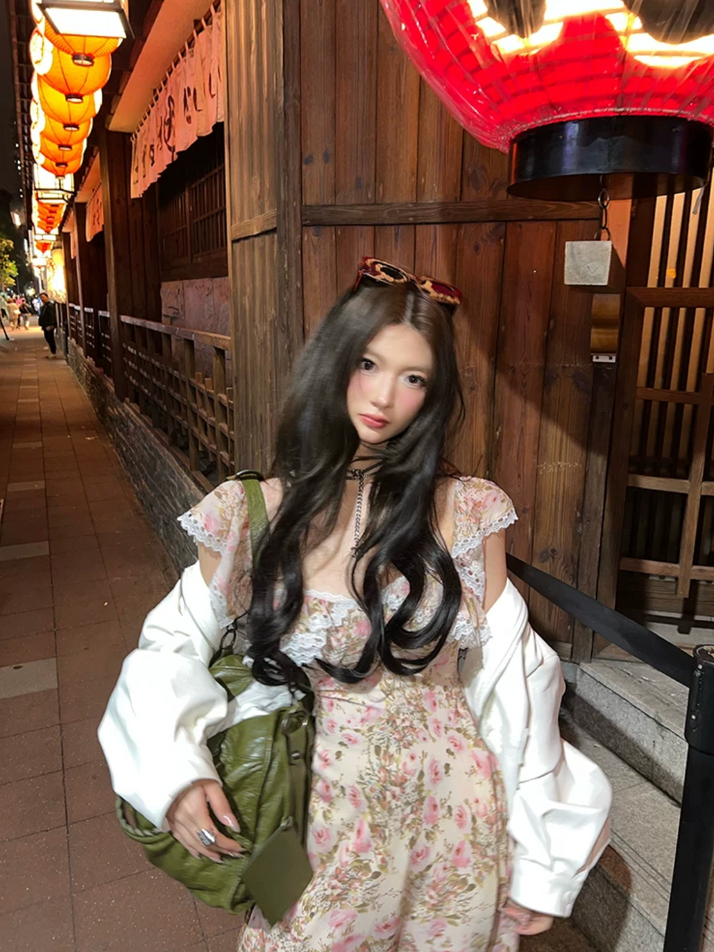 Flower Trim Race Dress Long & Short フラワー トリムレース ドレス ロング＆ショート