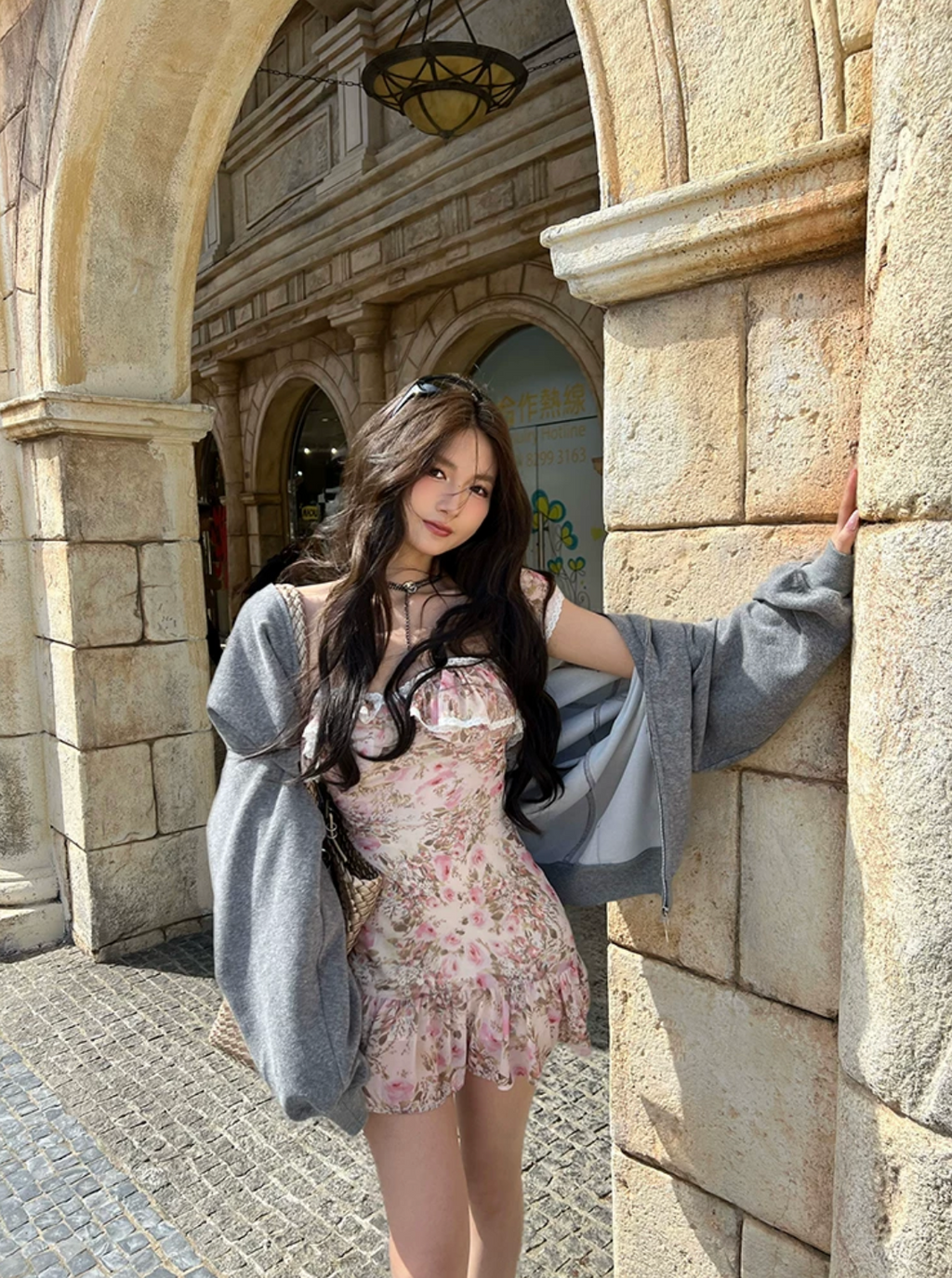 Flower Trim Race Dress Long & Short フラワー トリムレース ドレス ロング＆ショート