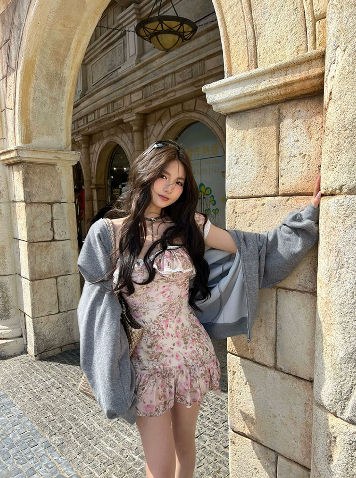 Flower Trim Race Dress Long & Short フラワー トリムレース ドレス ロング＆ショート