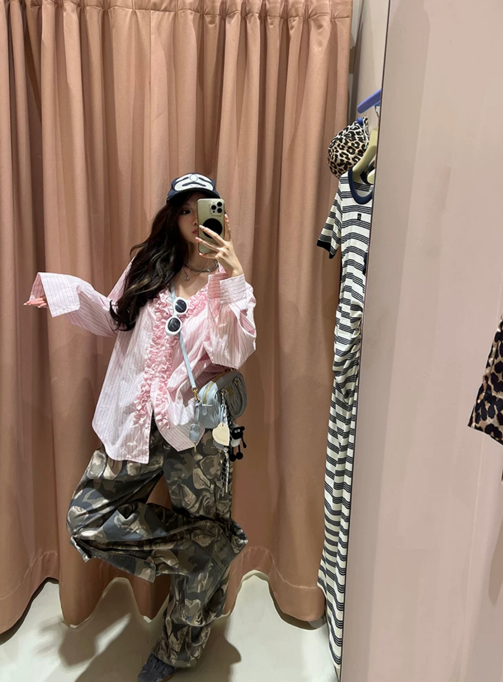 Double Frill Check Shirts ダブルフリルチェックシャツ