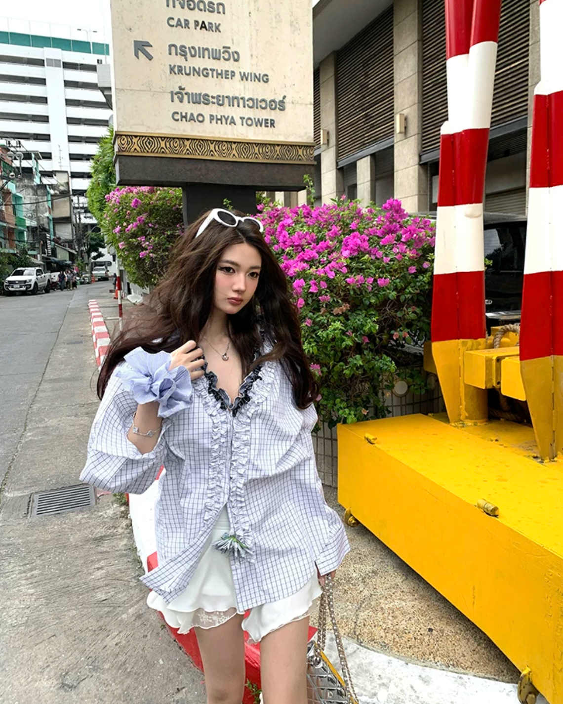 Double Frill Check Shirts ダブルフリルチェックシャツ