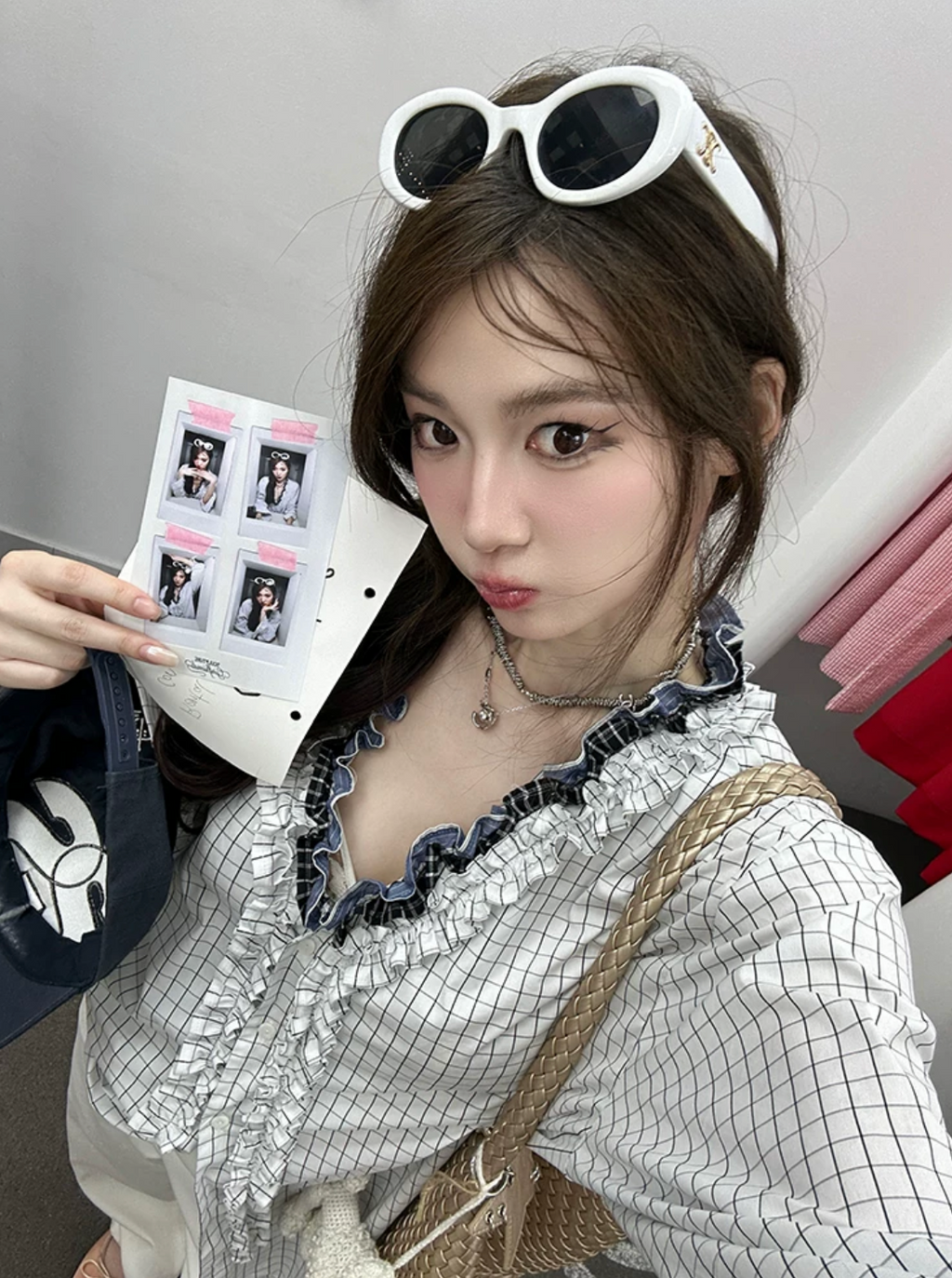 Double Frill Check Shirts ダブルフリルチェックシャツ
