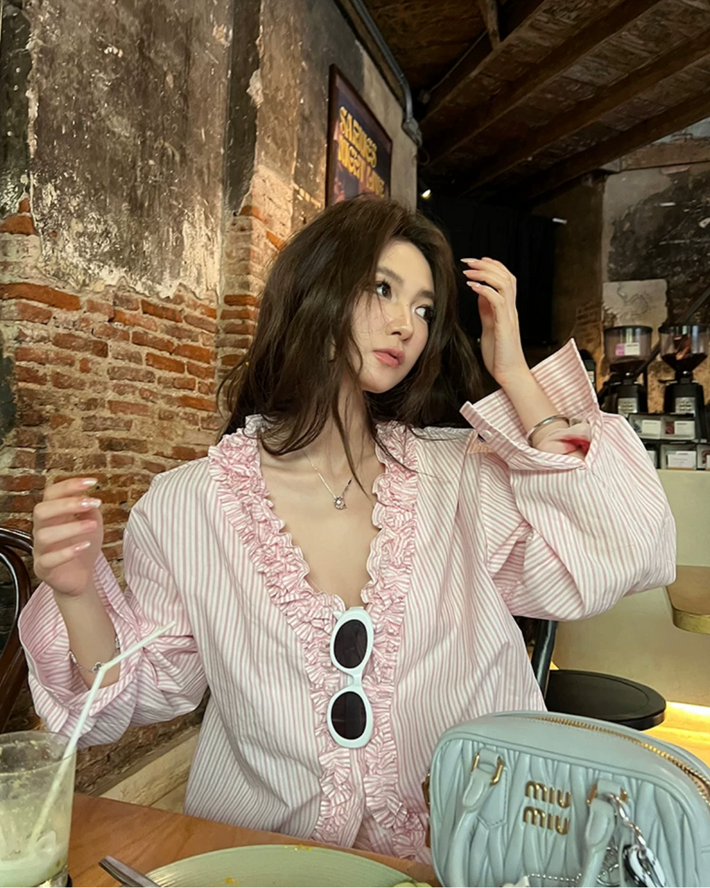 Double Frill Check Shirts ダブルフリルチェックシャツ