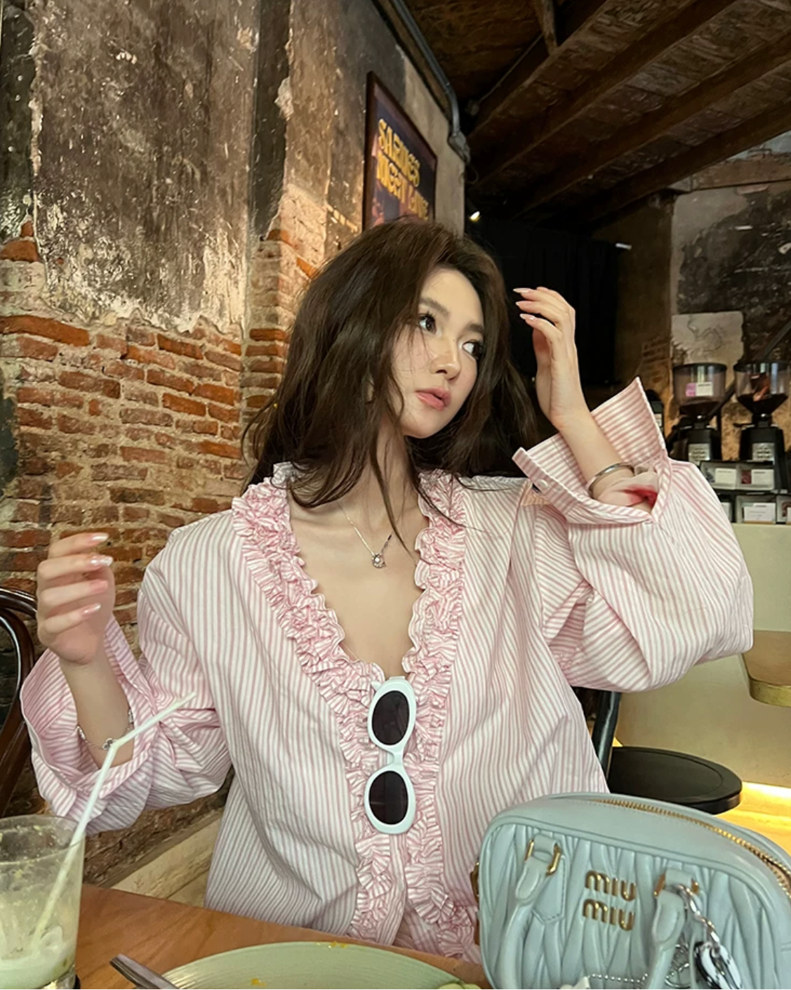 Double Frill Check Shirts ダブルフリルチェックシャツ