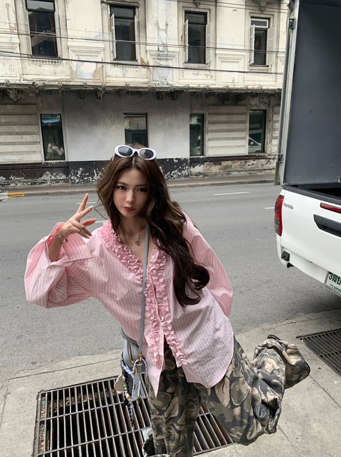 Double Frill Check Shirts ダブルフリルチェックシャツ