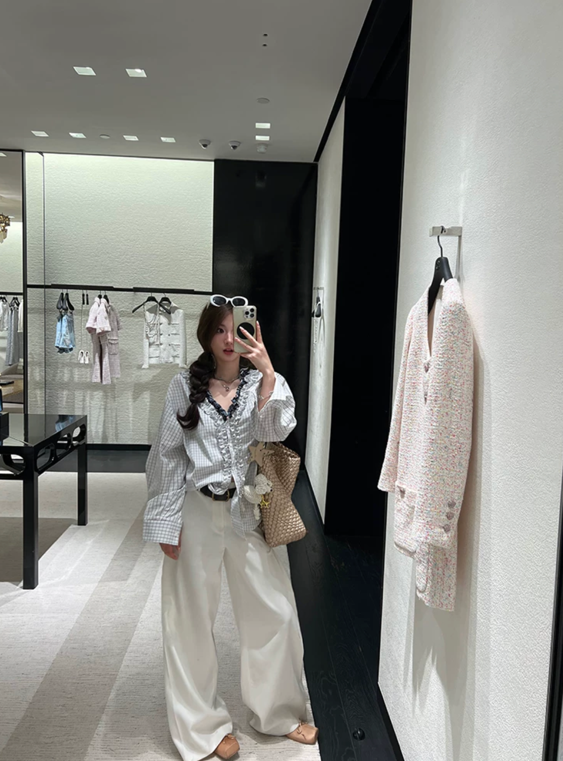 Double Frill Check Shirts ダブルフリルチェックシャツ