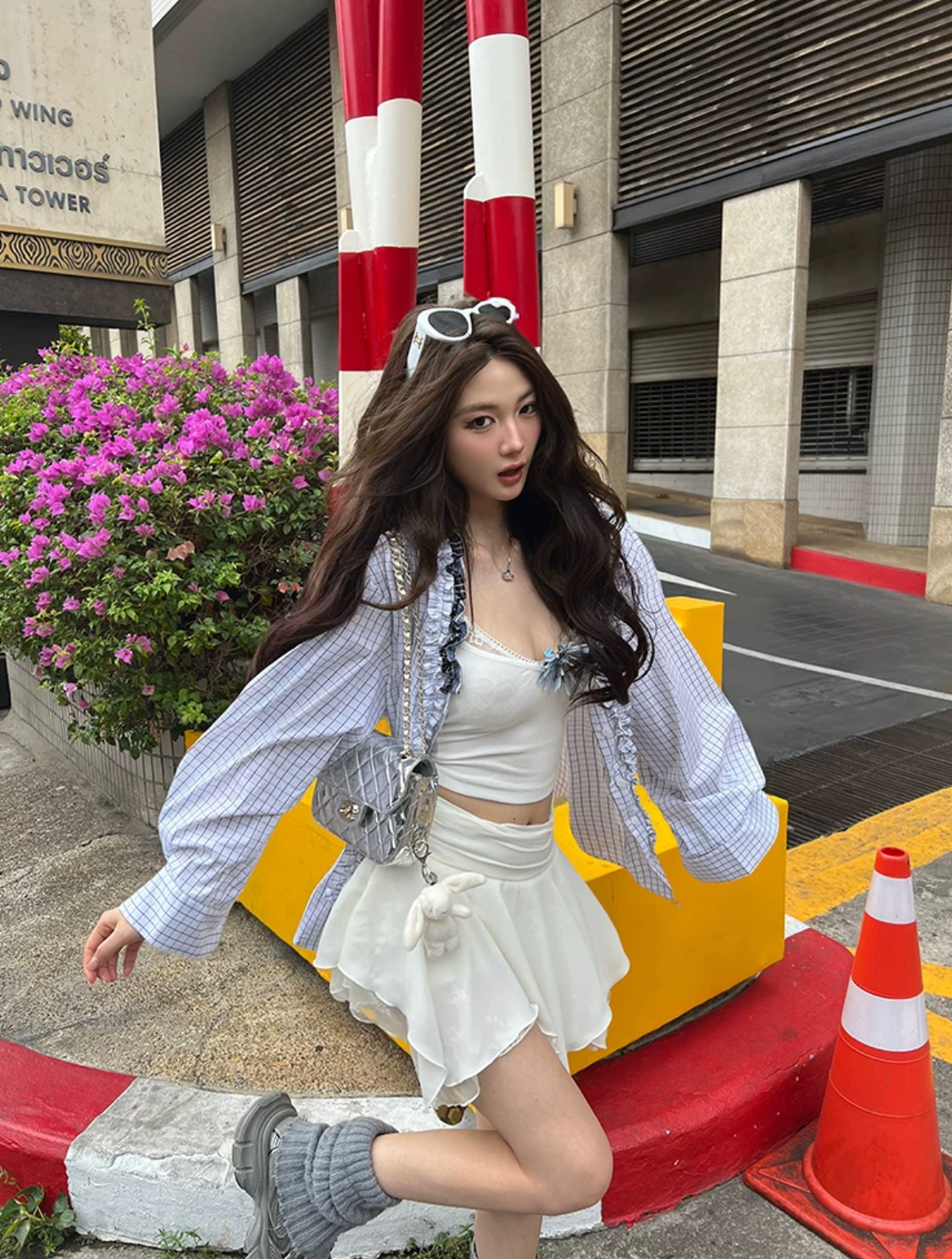 Double Frill Check Shirts ダブルフリルチェックシャツ