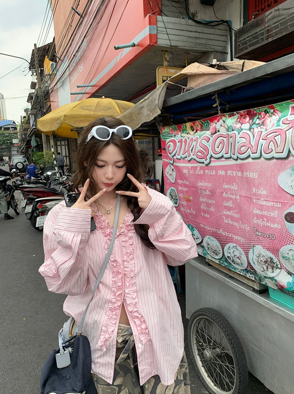 Double Frill Check Shirts ダブルフリルチェックシャツ