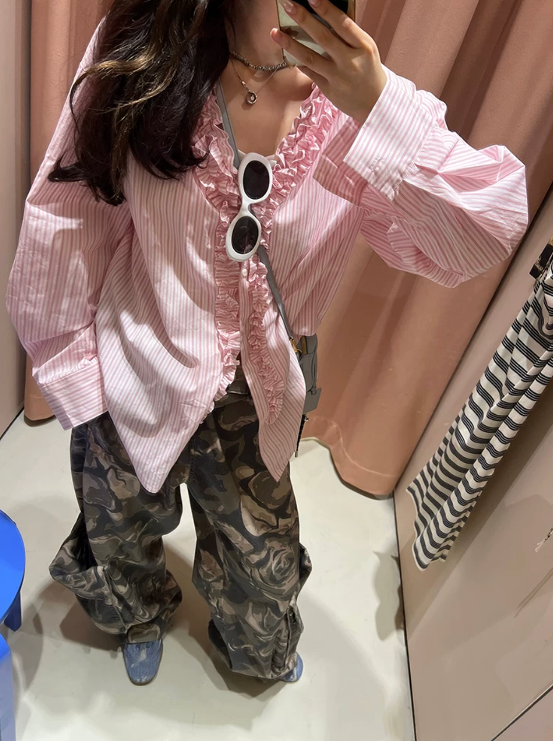 Double Frill Check Shirts ダブルフリルチェックシャツ