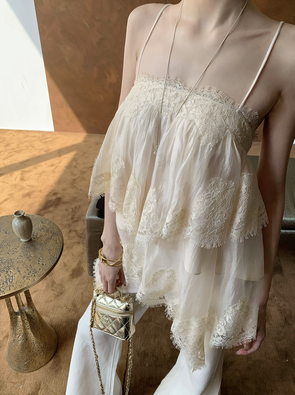 Tiered Lace Cami ティアード レースキャミ