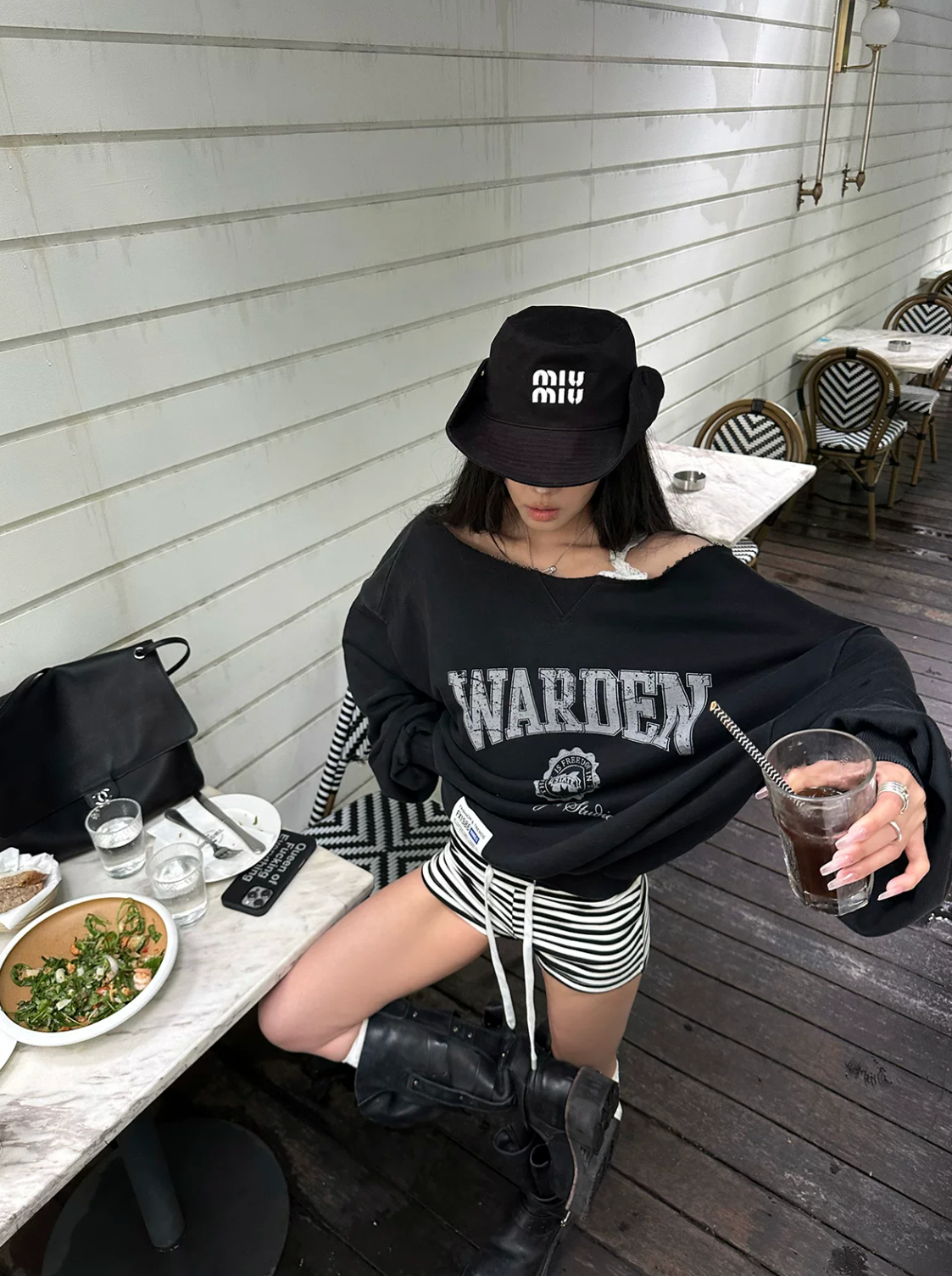 WARDEN EDGE Off Shoulder Sweat Shirts ウォーデンエッジ オフショルダー スエット シャツ