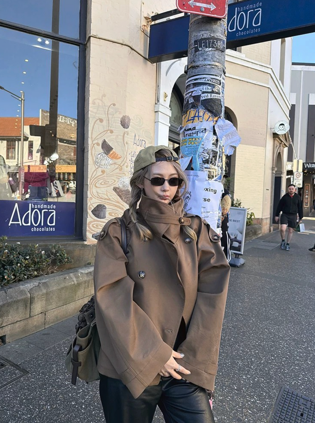 Double-breasted short trench coat  ダブルブレスト ショート トレンチコート