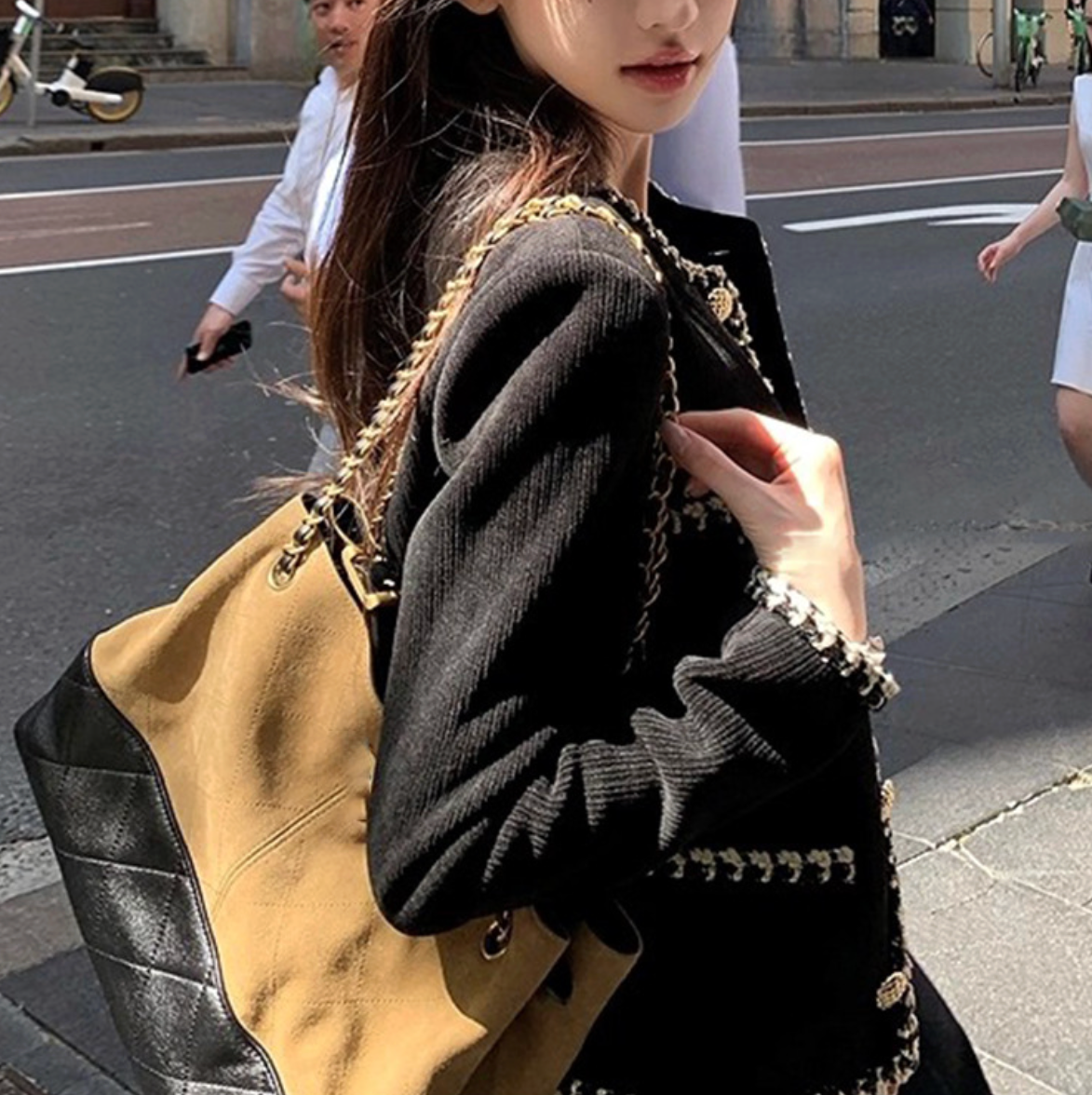 Beads embroidered corduroy trimming jacket ビーズ刺繍コーデュロイトリミングジャケット
