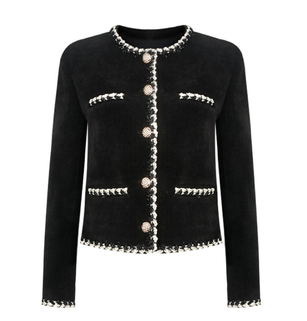 Beads embroidered corduroy trimming jacket ビーズ刺繍コーデュロイトリミングジャケット