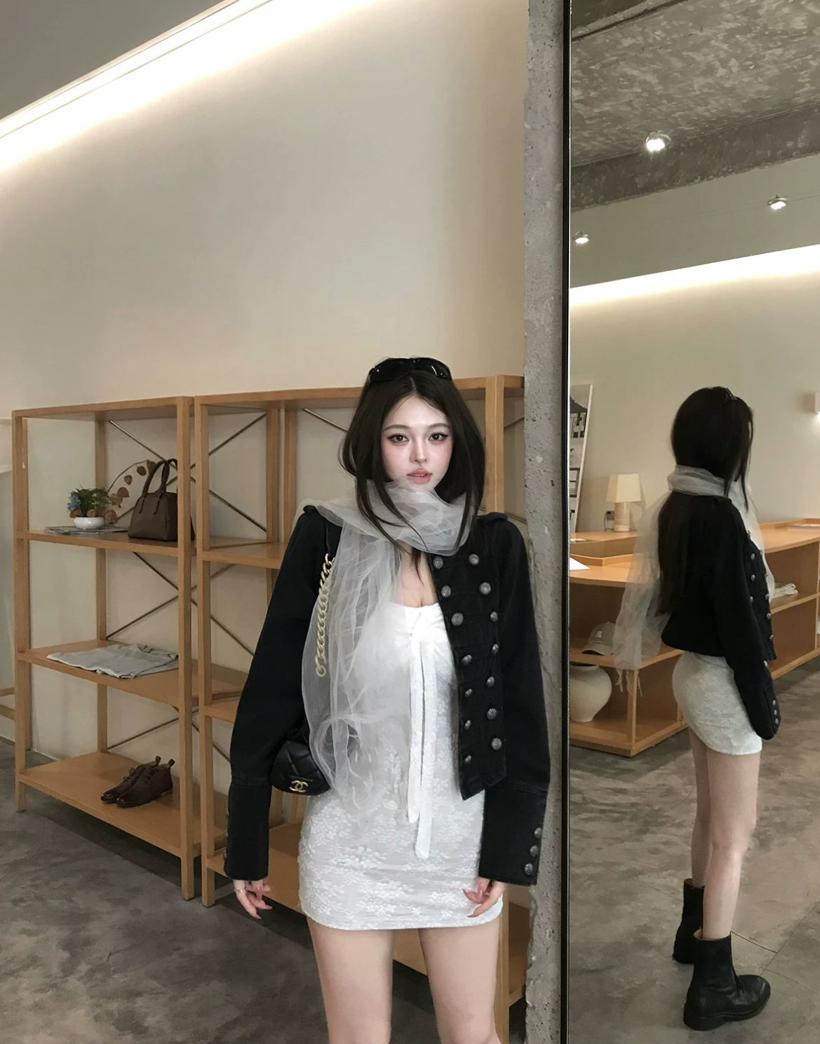 Denim bottan jacket デニムボタンジャケット