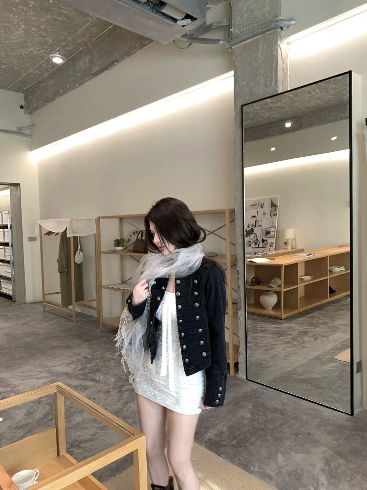 Denim bottan jacket デニムボタンジャケット