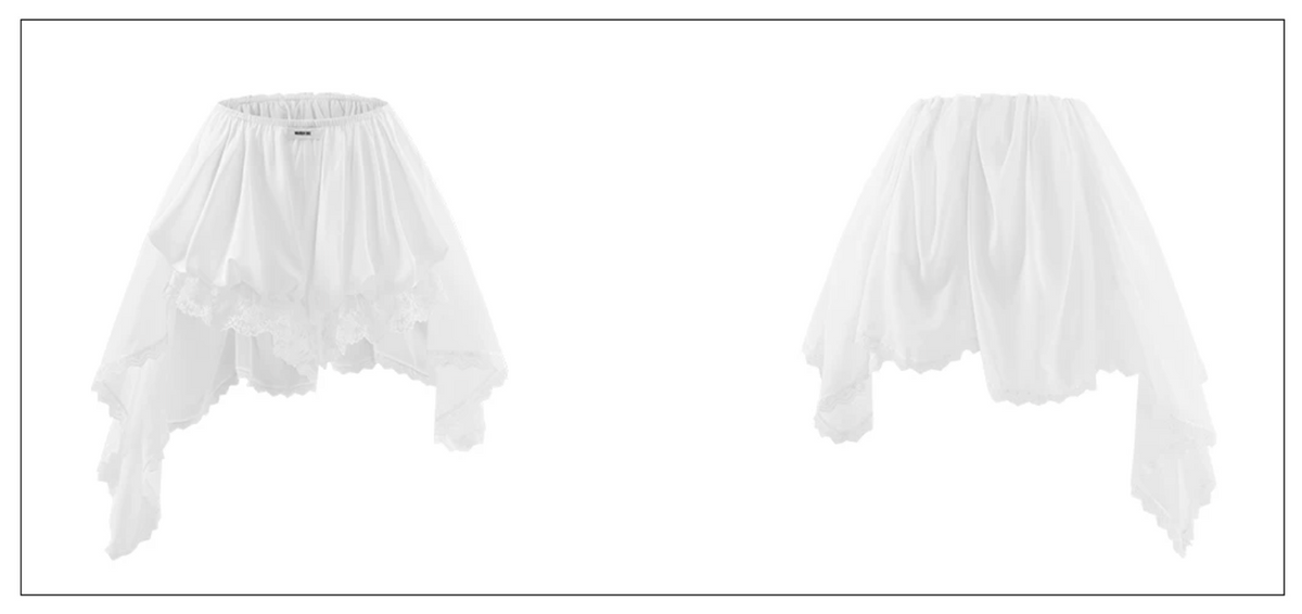 Over size shirts&Layered lace shorts set オーバーサイズシャツ&レイヤードレースショーツセット