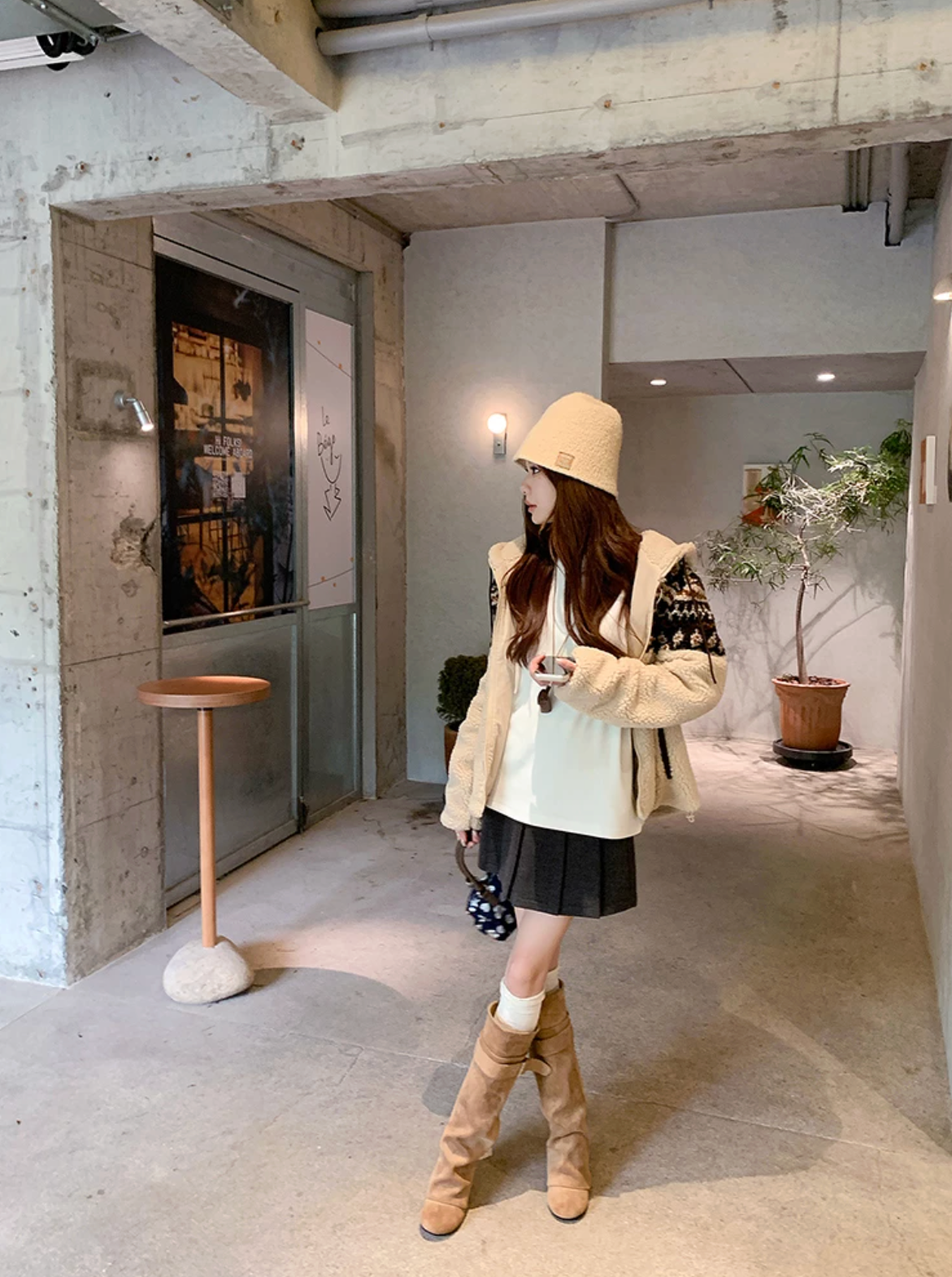 Belted buckle knee-high boots ベルトバックルニーハイブーツ