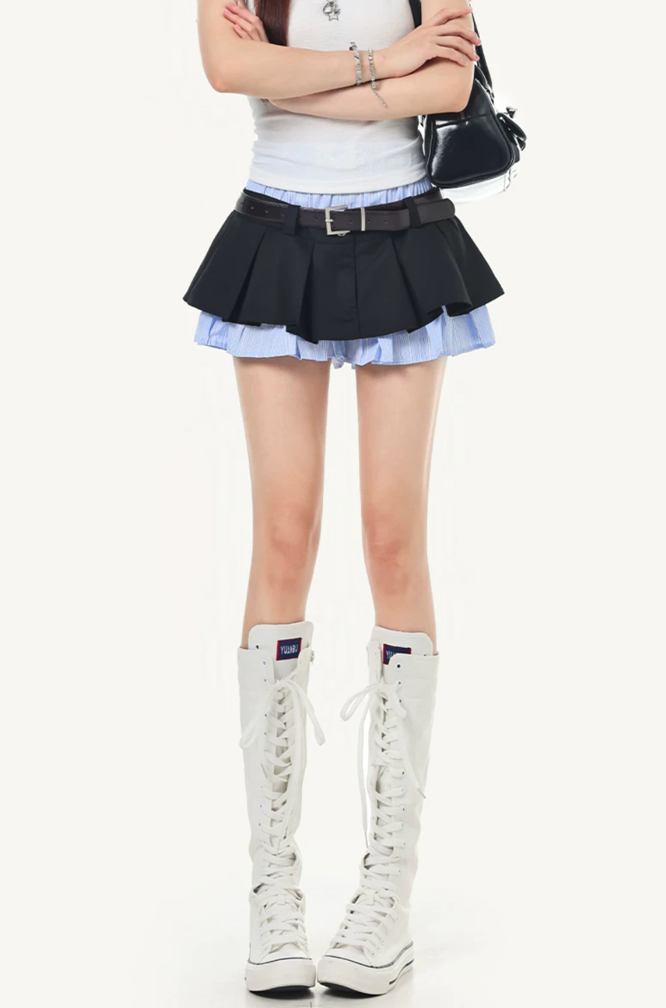 Two-piece Pleated mini skirt ツーピースプリーツミニスカート