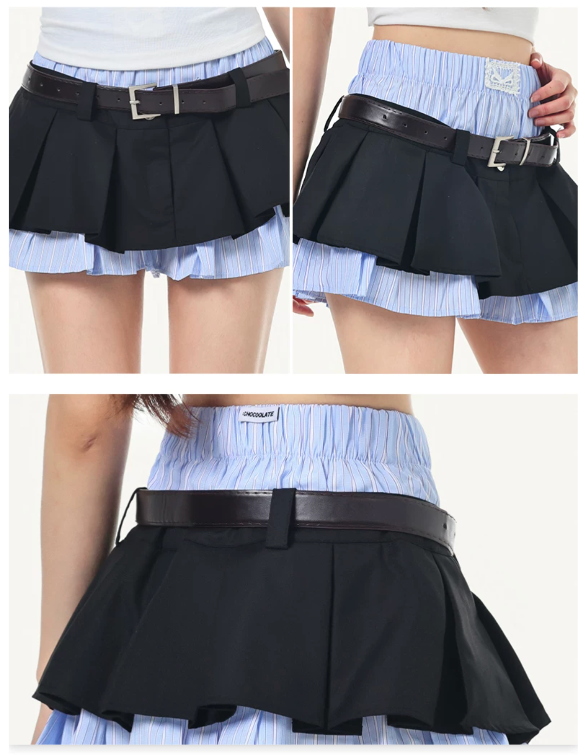 Two-piece Pleated mini skirt ツーピースプリーツミニスカート
