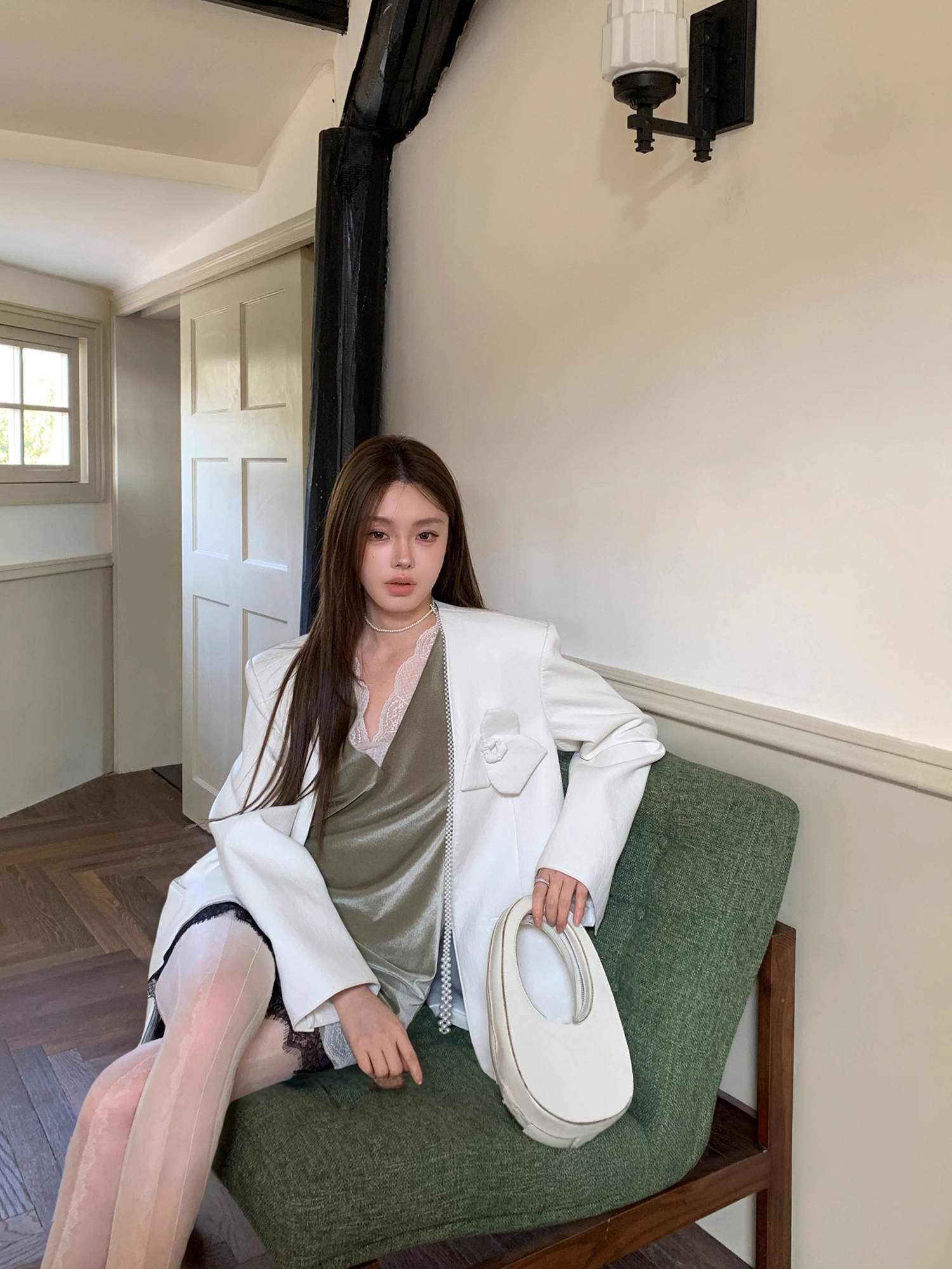 Velor Lace Dress ベロアレース ドレス