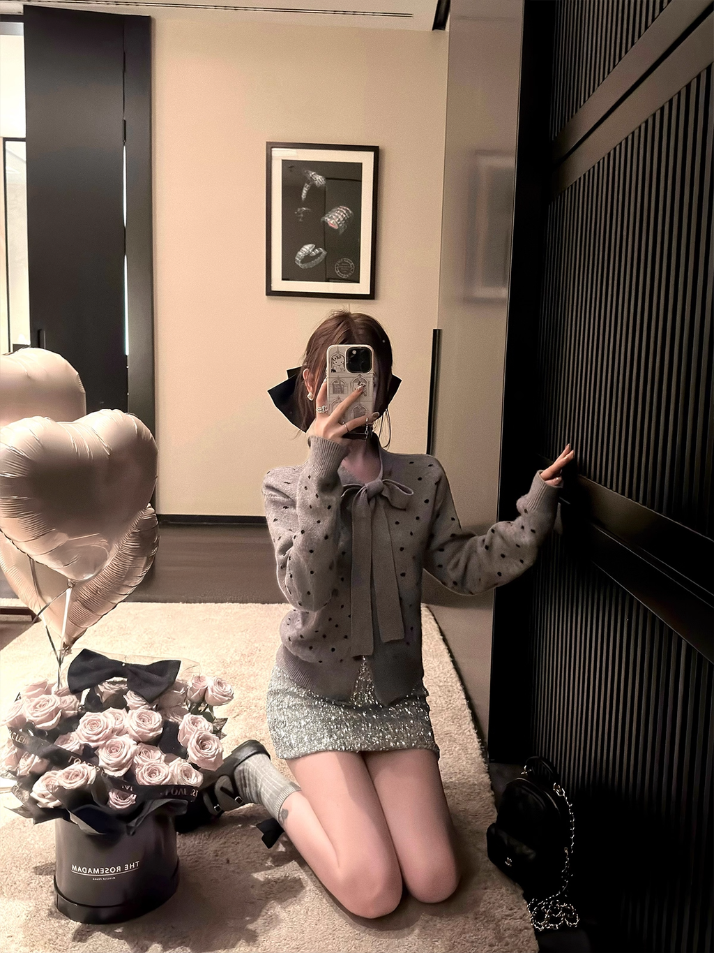 dot knit ドット柄ニット