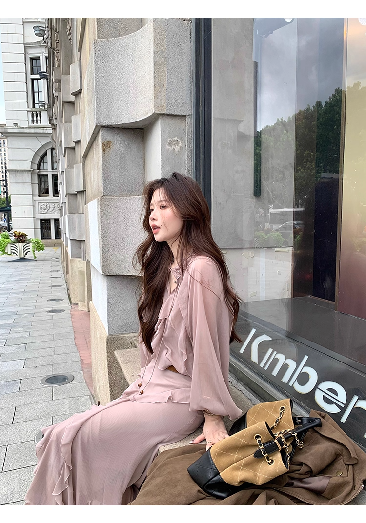 Lace blouse and skirt Set up レースシャツ＆スカートセットアップ