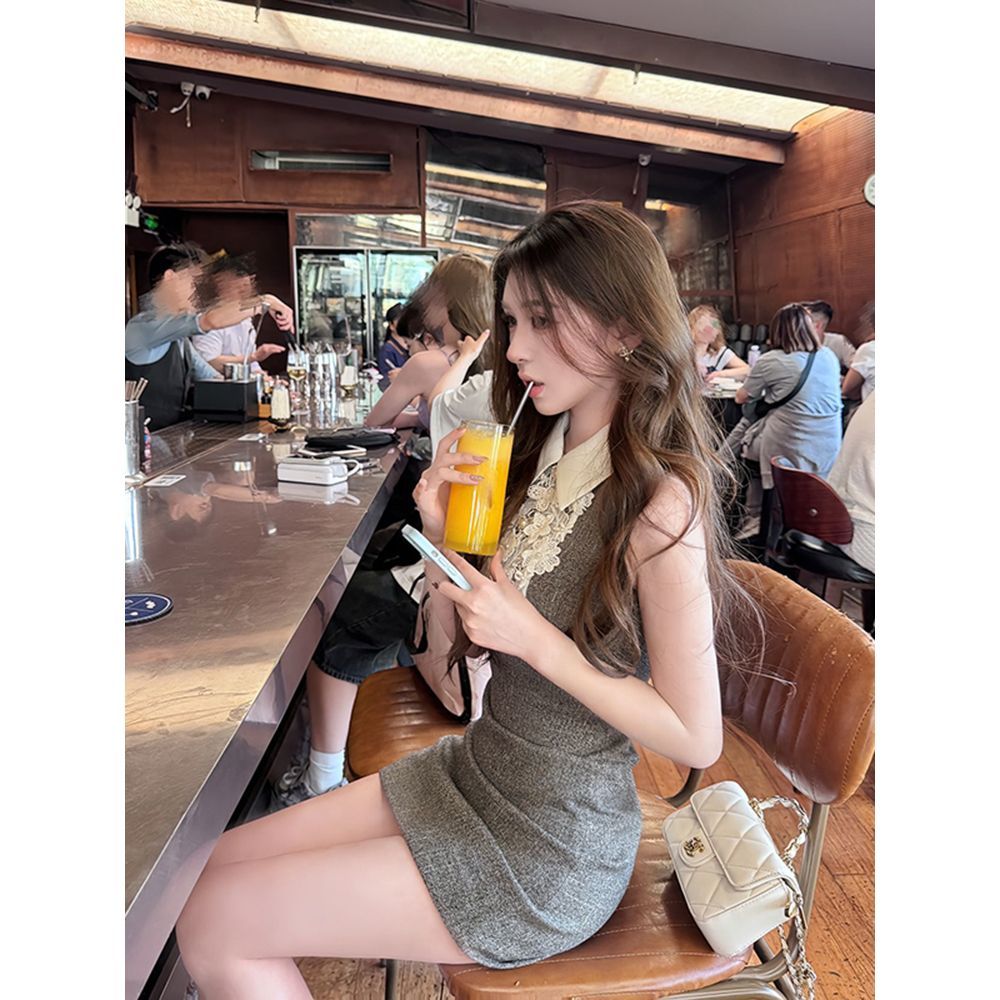 Coller Lace Dress 襟付きレースドレス