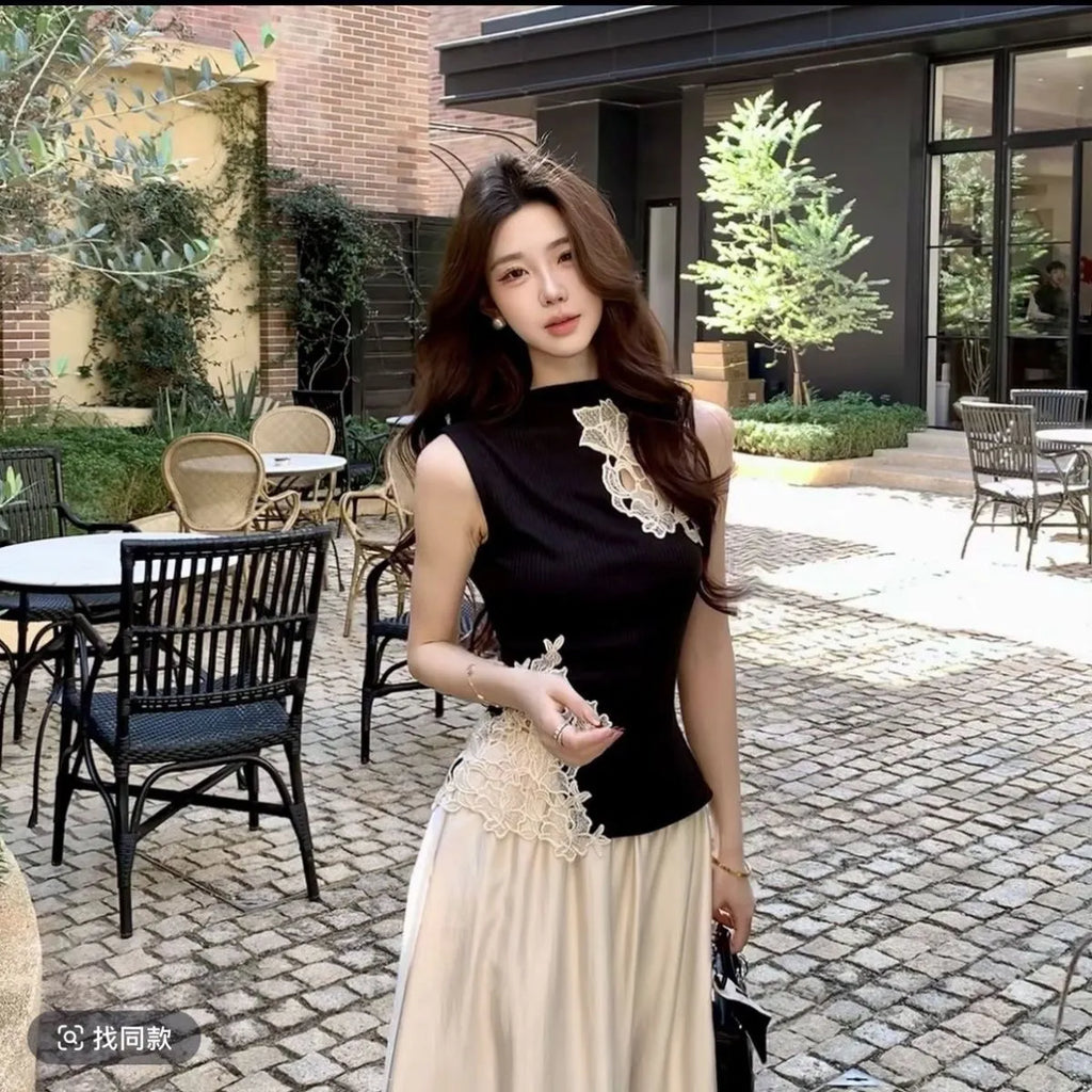 Flower Motif Knit Top フラワーモチーフニットトップ
