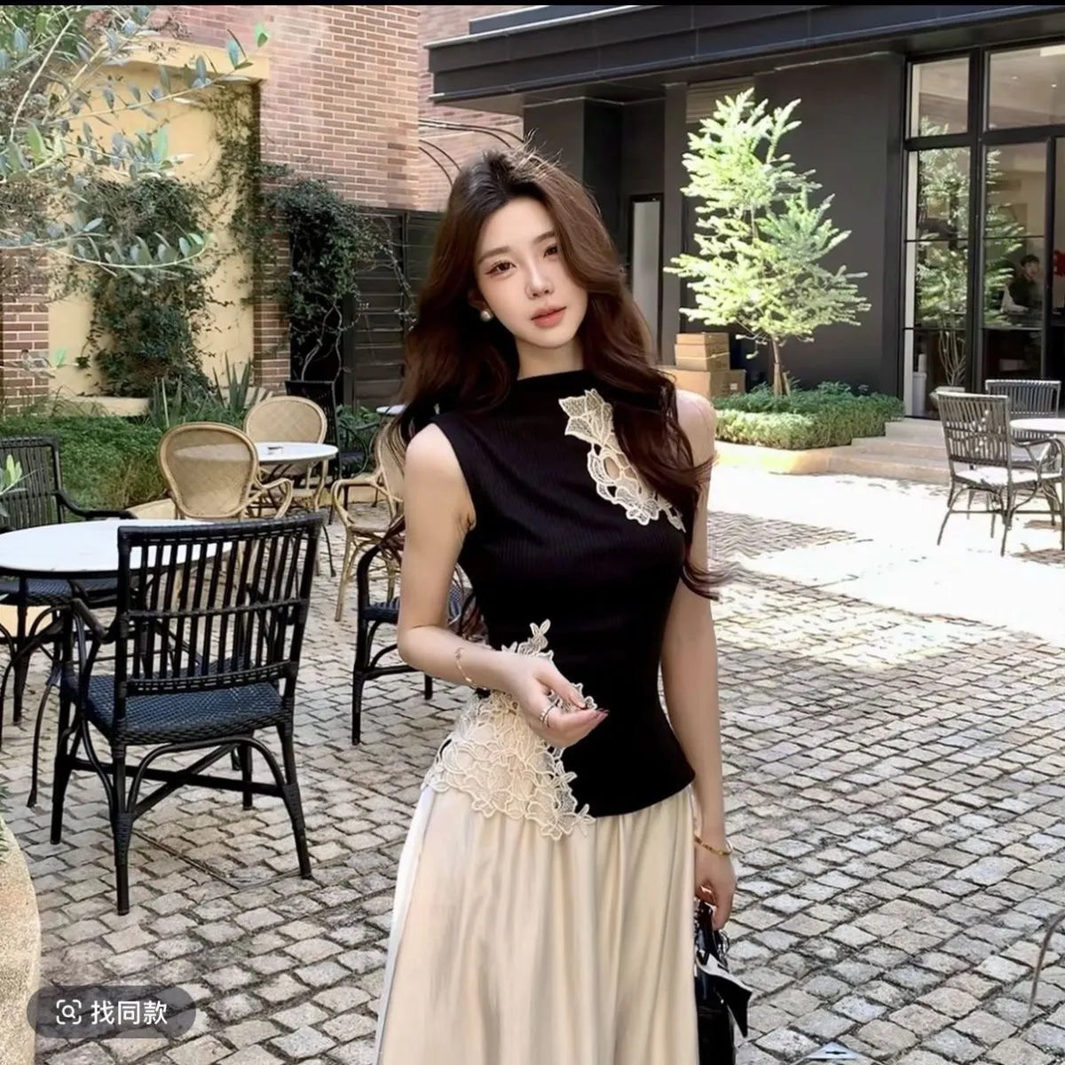 Flower Motif Knit Top フラワーモチーフニットトップ