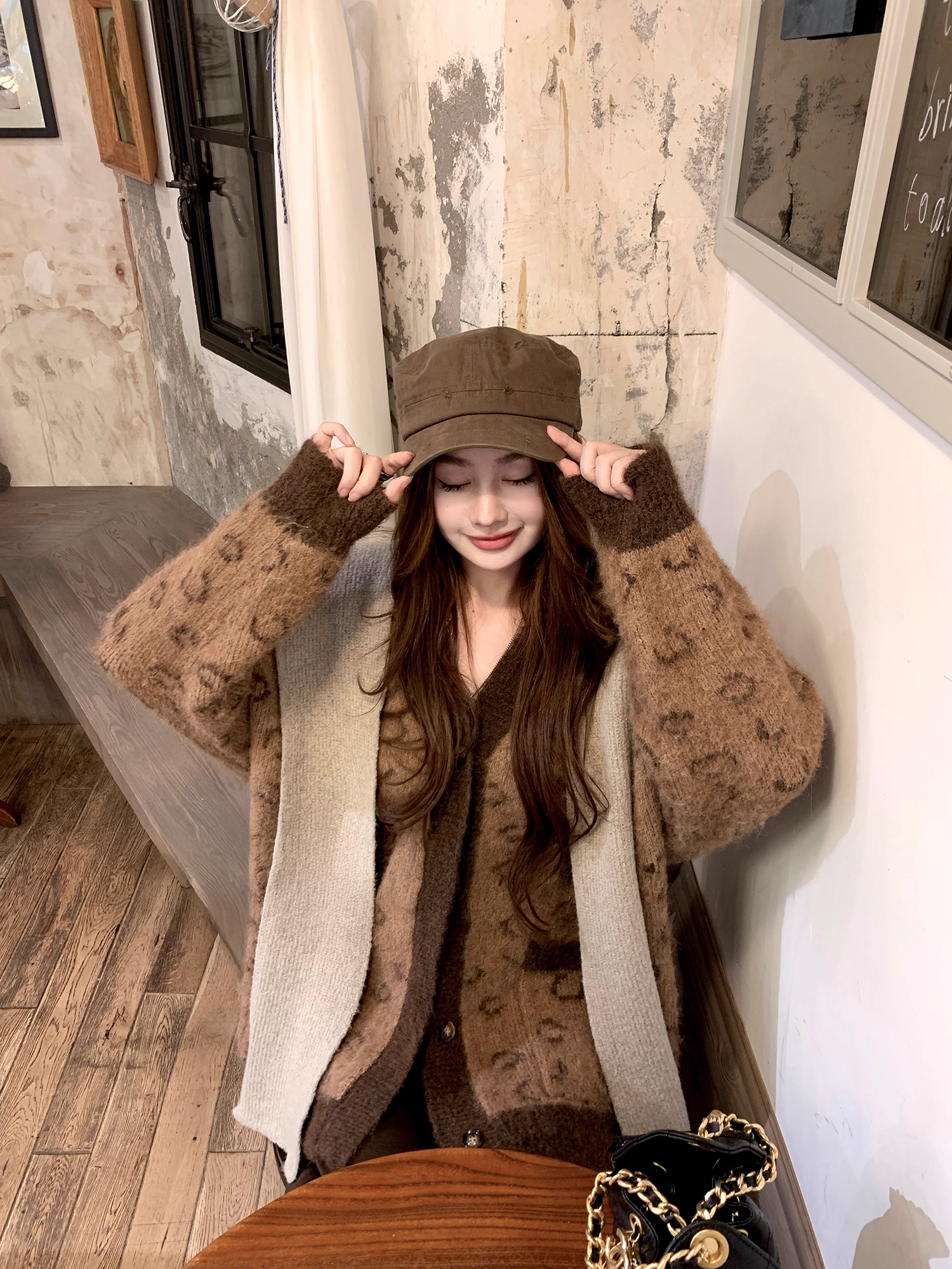 Leopard Knit cardigan レオパード ニットカーディガン