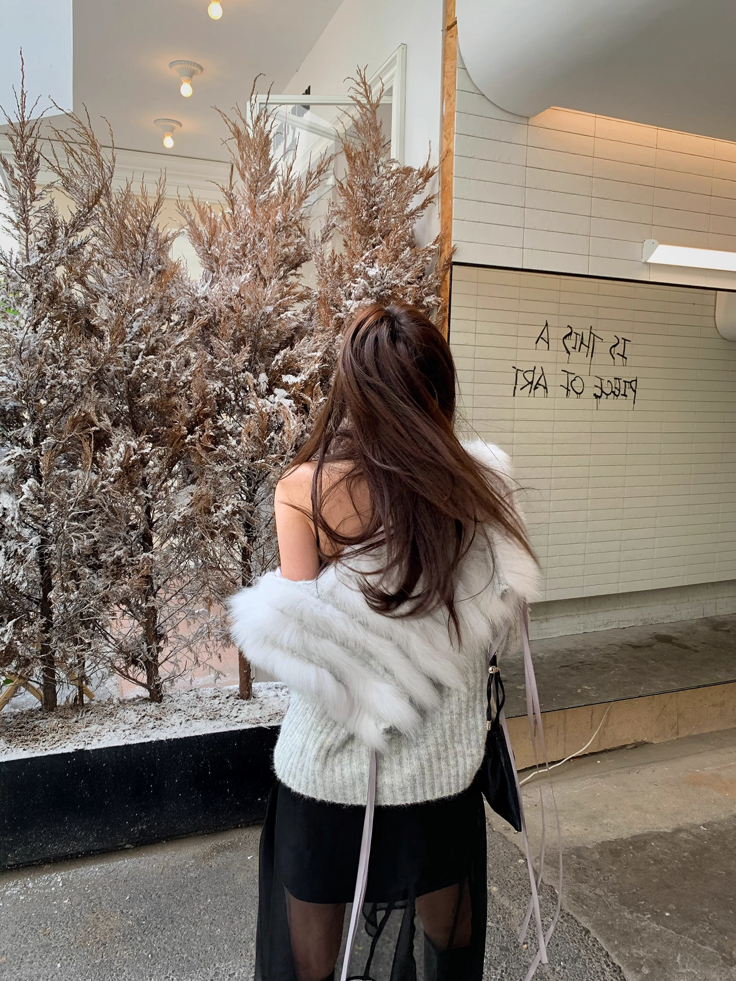 Fur Hoodie knit Cardigan ファーフーディニットカーディガン